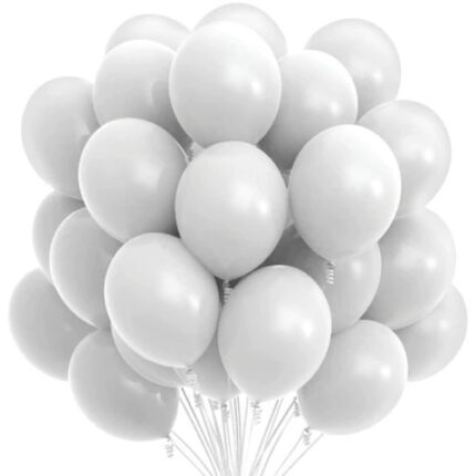 Set 100 baloane albe 28 cm