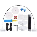 Set suport arc din baloane, cu baza, accesorii multiple, potrivit pentru zile de nastere, nunti, petreceri, metal