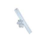 Set 25 bete suport cu rozete alb pentru baloane