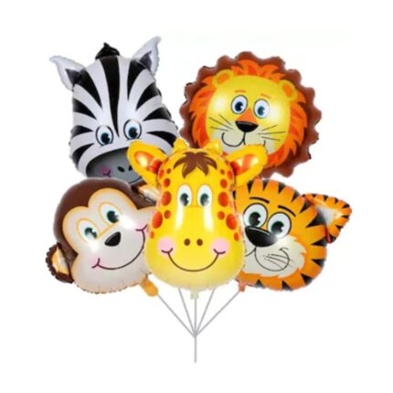 Set 5 baloane cu animale, New Huaao, Multicolor