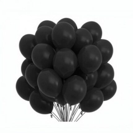 Set 100 baloane latex, kindi, 25 cm, negru