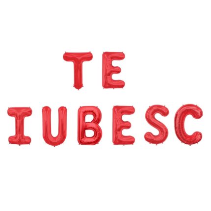 Set baloane folie "Te iubesc" rosu 40cm