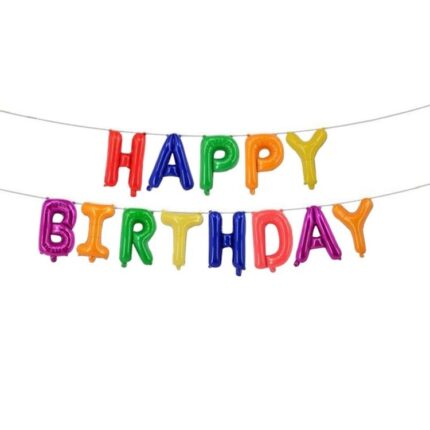 Set baloane folie Flippy, Happy Birthday, 40 cm, model 3, multicolor