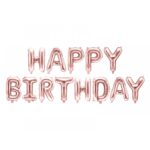 Set baloane folie Happy Birthday, Deco, Rose Gold, 340 x 35cm