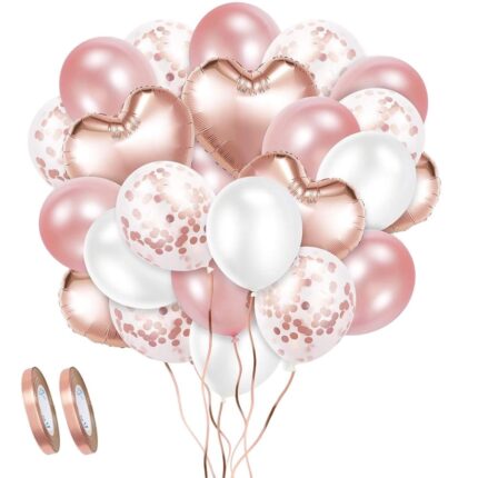 Set 48 baloane , New Huaao, Latex, Rose Gold