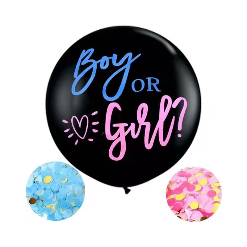 Set balon/confetti, WALALLA, Pentru gender reveal, Multicolor