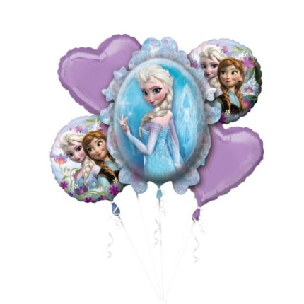 Buchet 5 balone folie aniversare Elsa - Frozen