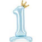 Balon Folie Cifra 1 Coronita Bleu 84cm FB126-M-1-011
