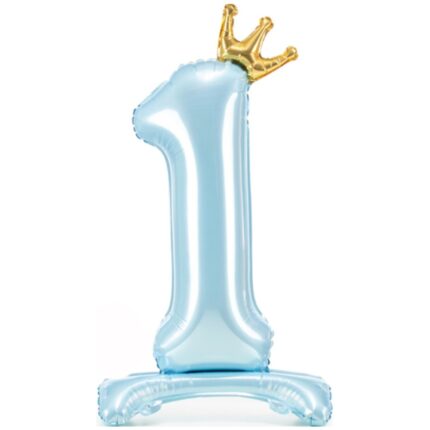 Balon Folie Cifra 1 Coronita Bleu 84cm FB126-M-1-011