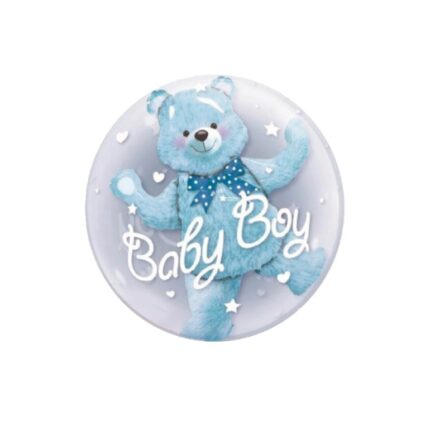 Balon transparent Baby Boy Ursulet 55 cm