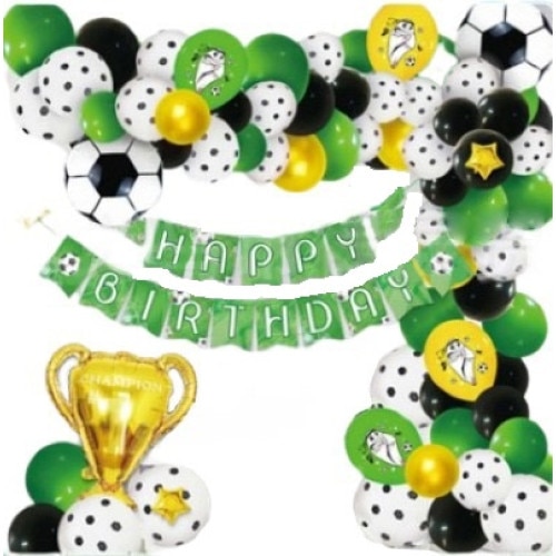 Set cu 60 de baloane si accesorii aniversare Micul Fotbalist, Fotbal World Cup
