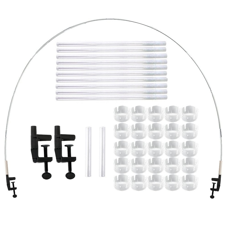 Suport pentru baloane, Walalla, PVC, 38 Accesorii, Transparent/Negru