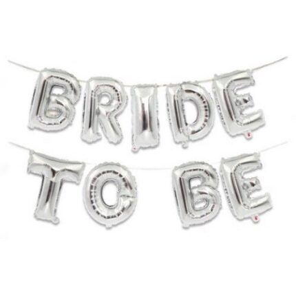 Set baloane folie Bride To Be, Argintiu, Domi Party & Gifts