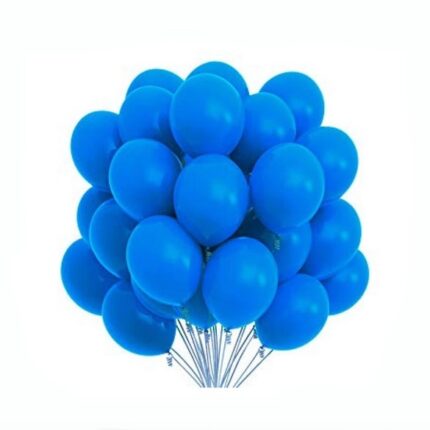 Set 100 baloane latex, kindi, 25 cm, albastru inchis