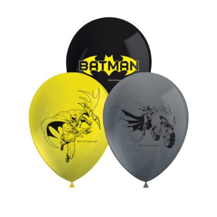 Set 8 baloane latex 28cm Batman, Procos