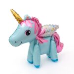 Balon unicorn, JIYUANG, Folie de aluminiu, 58cm, Multicolor