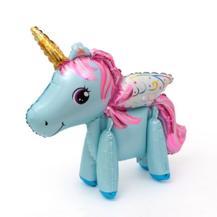 Balon unicorn, JIYUANG, Folie de aluminiu, 58cm, Multicolor