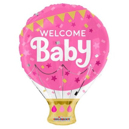Balon folie - Balon aer cald - Baby Girl, Roz, 50 cm - Conver USA
