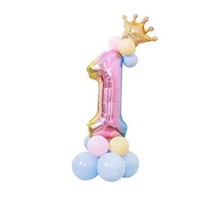 Kit aranjament din baloane, cifra 1, multicolor