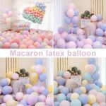 Set baloane si decoratiuni aniversare, baloane latex pentru arcada, baloane macarons, 117 PCS TZ-PD0018