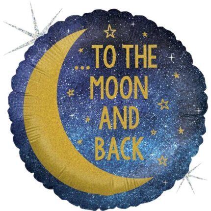 Balon Folie Rotund To the moon and back, 46 cm, 36984GH