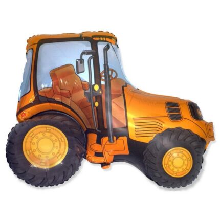 Balon Folie Figurina Tractor Portocaliu, 60 cm, 901681