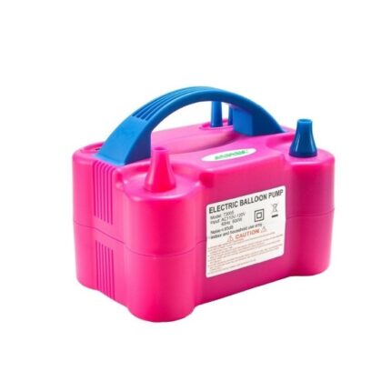 Pompa Electrica Pentru Umflat Baloane, S-22, Buton On-Off, Alimentare 220 V, putere 600 W, Culoare Roz-Albastru, HAPPY JOKER®