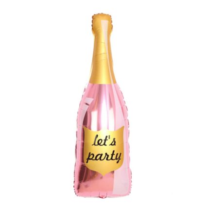 Balon folie Sticla Sampanie Rose Gold, It's Party Time, 100 cm