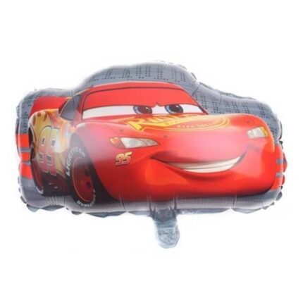 Set 5 baloane folie cu tema Cars, Fulger Mcqueen, baloane stea, rosu