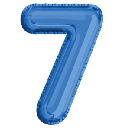 Balon din Folie de aluminiu, Albastru, Cifra 7, diametru 40 cm, Robentoys