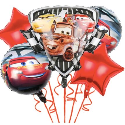 Set De 5 Baloane ANTADESIM, Figurine folie Blaze Monster Truck 73 cm, Folie rotunda 45 cm, Rosu