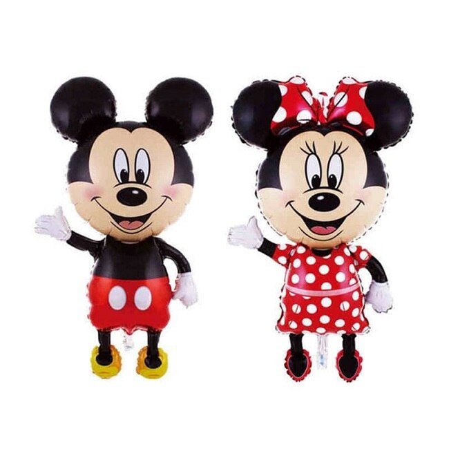 Set Balon Mickey si balon Minnie Mouse, 115 cm, 2 bucati