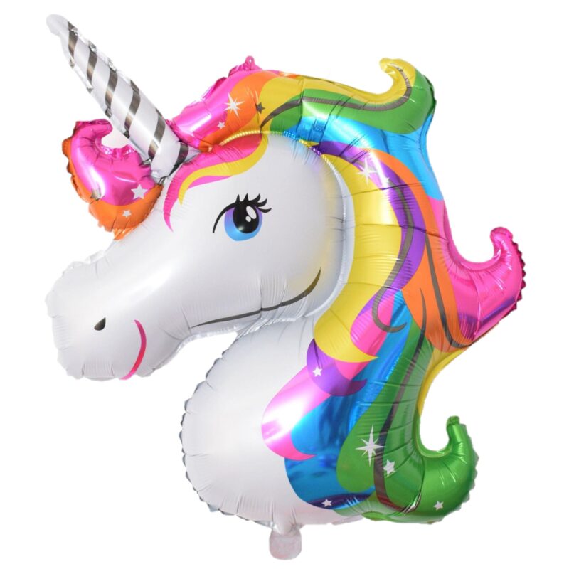 Balon folie Cap Unicorn curcubeu 108 x 88 cm