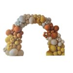 Suport pentru baloane, arcada cu baloane incluse, 2, 7 m x 3, 2 m, saculeti contragreutate, pompa manuala, banda si accesorii, decoratiuni petreceri, evenimente, nunta, botez, tematica vintage