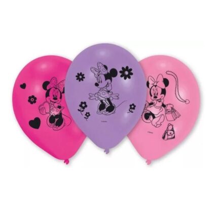 Set 10 baloane latex Minnie 25.4 cm