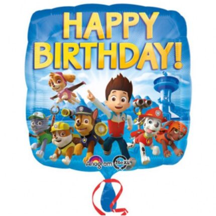 Balon Folie Patrula Catelusilor Happy Birthday, 43cm, AMS 30180