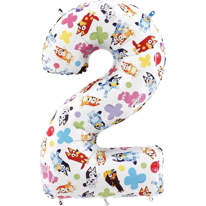 Balon folie cifra 2, Blue, 53x71 cm