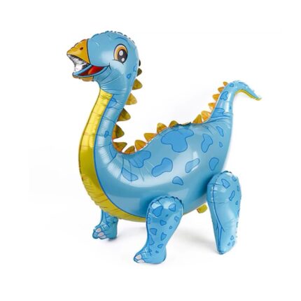 Balon folie 4D, dinozaur, albastru, 1 bucata, 57,5 cm x 92 cm