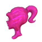 Balon folie figurina Silueta Cap Barbie, It's Party Time, 59 x 62 cm