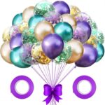 Set Baloane Decorative, Multicolor, Confetti Aurii, 30 buc, 30cm