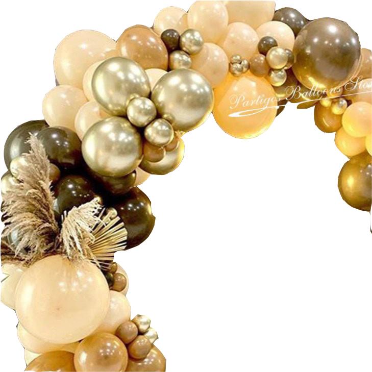 Set baloane pentru petreceri, Boho, latex durabil, multicolor, cu lant pentru arcada.