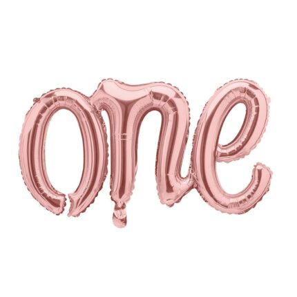 Balon Folie Scris cursiv "One" Rose Gold (AER), FB75S-019R