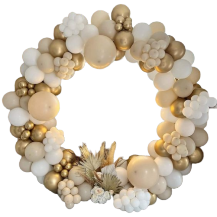 Set aranjament baloane pentru arcada, 171 de piese, decor auriu/bej