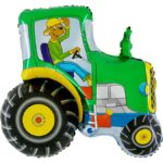 Balon Folie Figurina Tractoras Verde, 76 cm, 222GR