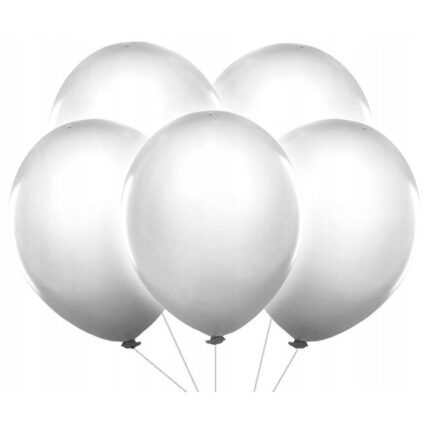 Set 5 baloane LED pentru petreceri si evenimente, alb, 30cm