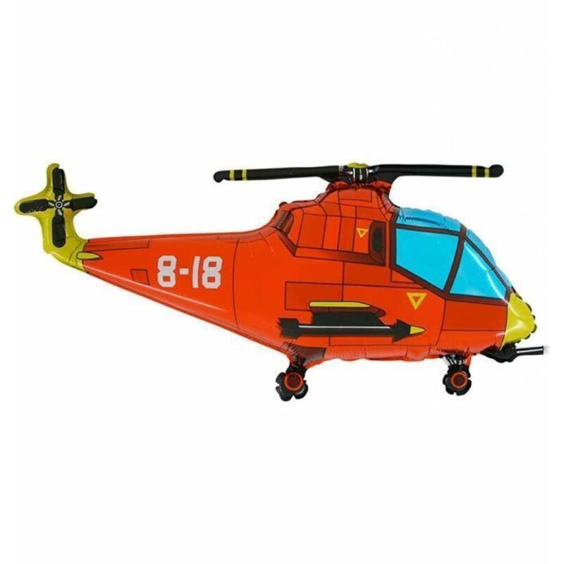 Balon Folie Figurina Elicopter Rosu, 76 cm, 205R
