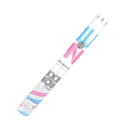 Tun confetti 30 cm Gender Reveal, albastru