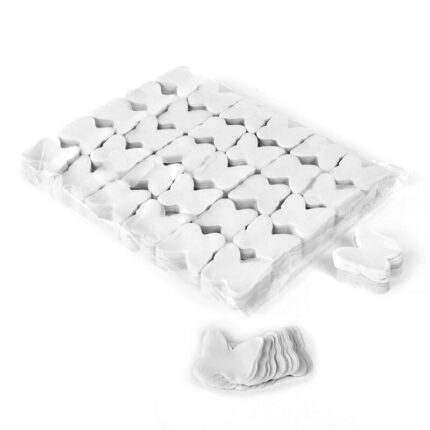 Punga de 1Kg cu confetti OH!Fx in forma de fluture de 55 mm alb