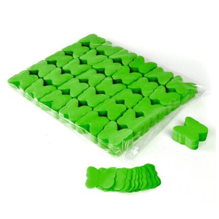 Punga de 1Kg cu confetti OH!Fx in forma de fluture de 55 mm verde deschis
