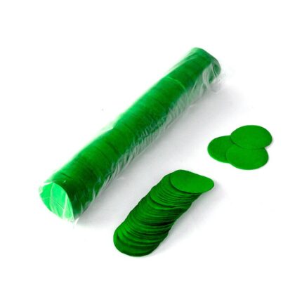 Punga de 1Kg cu confetti OH!Fx rotunde de 42mm verde